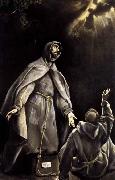 GRECO, El St Francis-s Vision of the Flaming Torch Sweden oil painting artist